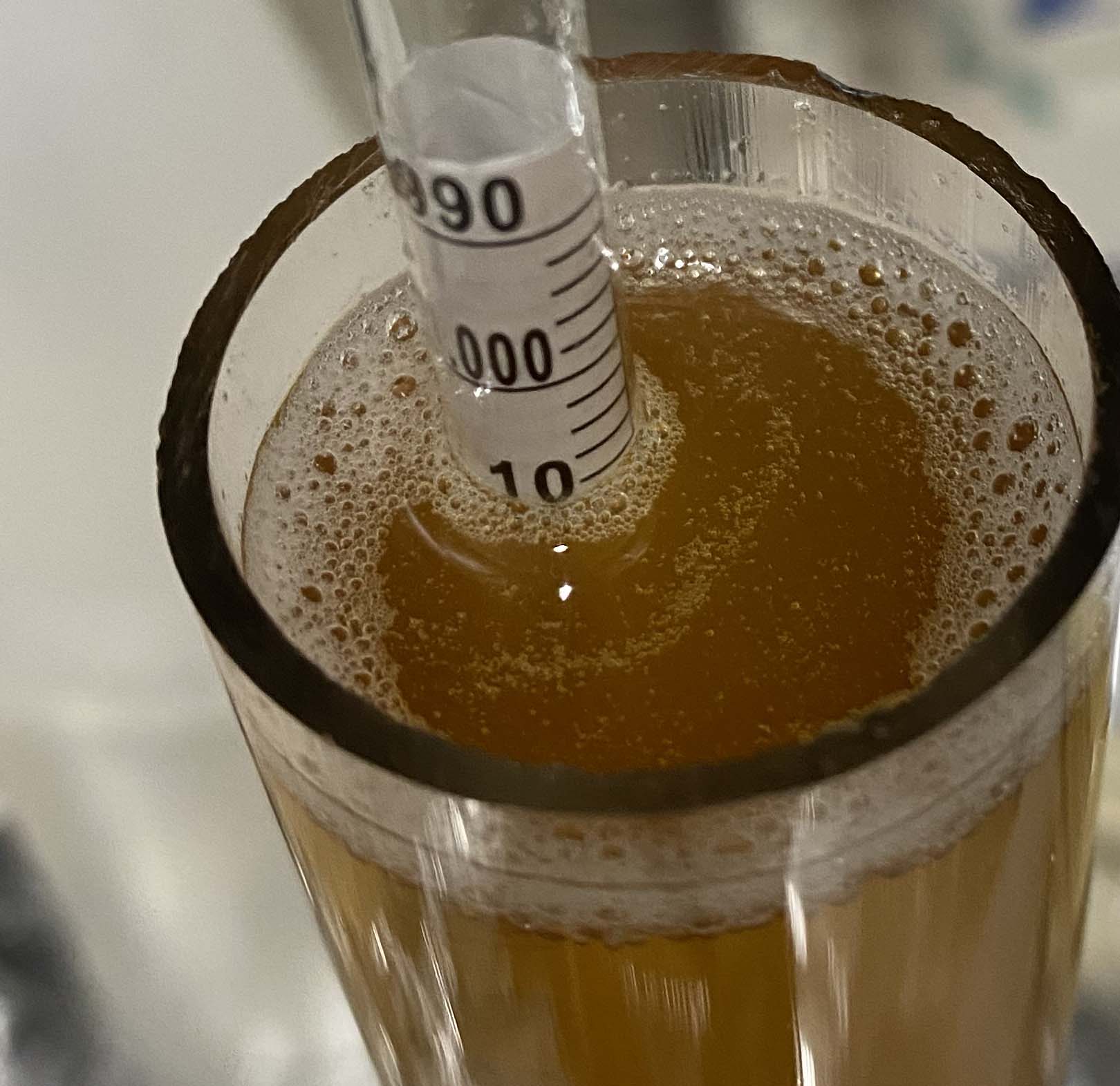 final hydrometer reading