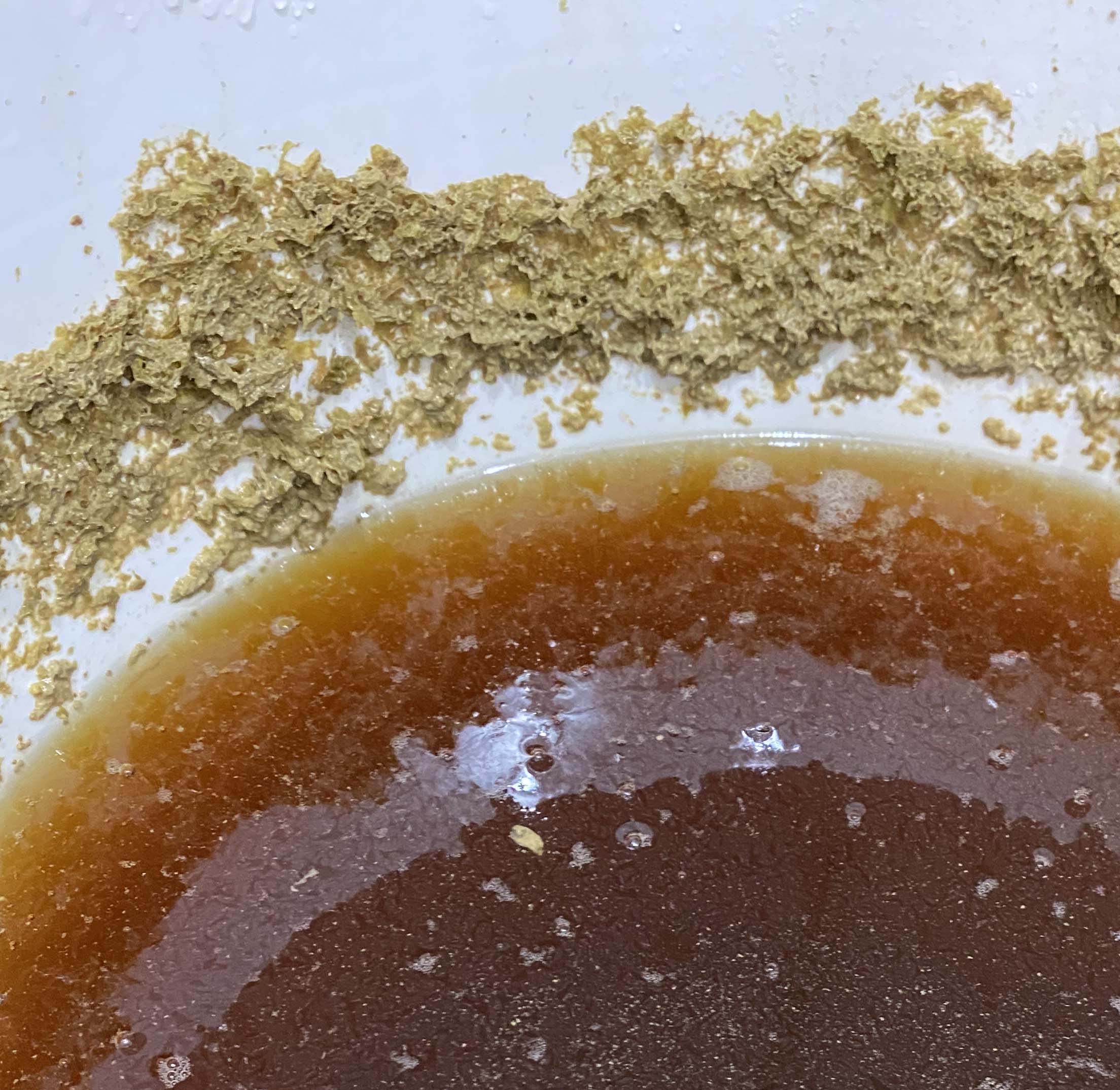 trub before racking into bottling bucket